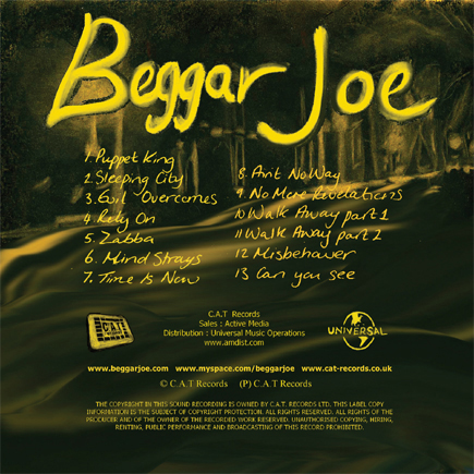 Beggar Joe Back Cover