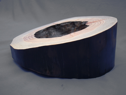 Bucket Bowl, Burnt Japanese Larch, 24cm x 35cm